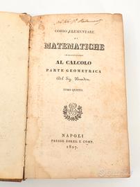 Libro Antico 800 Geometria Analitica Bourdon 1827