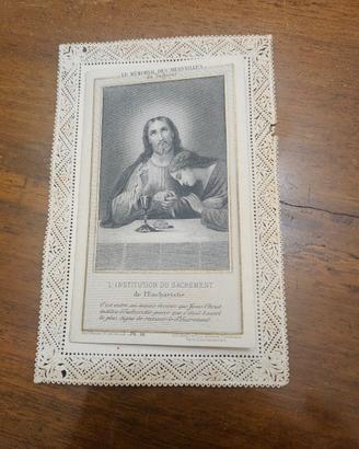 Immaginette sacra antica che si apre a libro