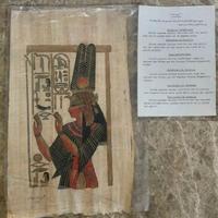 Pittura egiziana '900 carta di papiro certificato