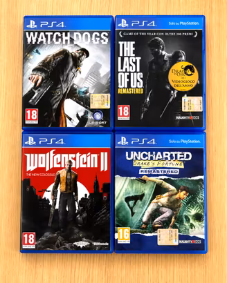 4 giochi PS4 - singoli o in blocco