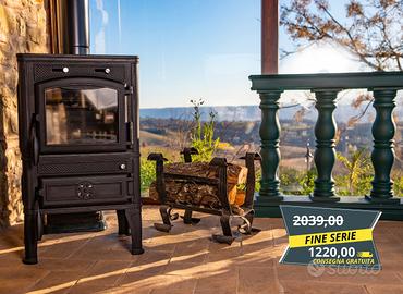 Stufa a Legna Ghisa A+ 12,5KW SPEDIZIONE GRATUITA