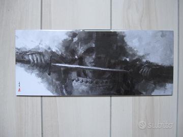 Immagine Stampa Samurai Acquerello Quadro Giappone