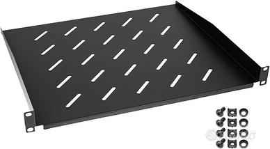 2X Ripiano traforato 19'' 1U per rack 400mm