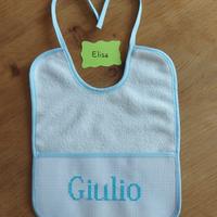 Bavaglino Neonato Personalizzato Nome GIULIO