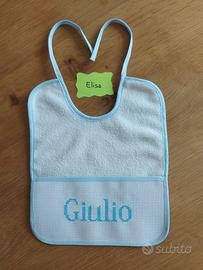 Bavaglino Neonato Personalizzato Nome GIULIO