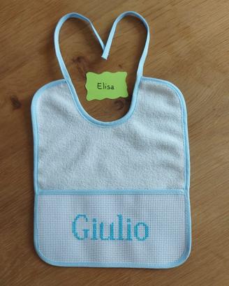 Bavaglino Neonato Personalizzato Nome GIULIO