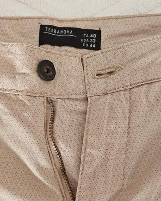 Bermuda uomo Terranova beige 100% cotone taglia 48