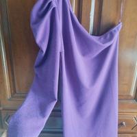 Abito monospalla viola glitter- Calliope