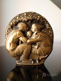 scultura bronzo Angelo Grilli - Alleanza Assicuraz