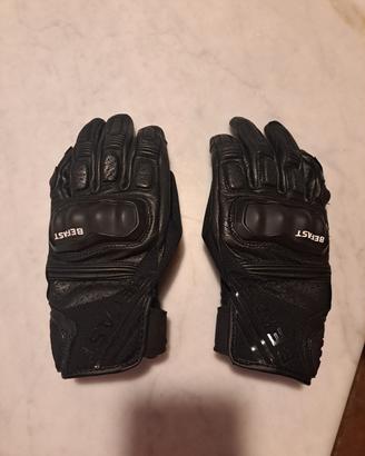 Guanti moto in pelle con protezioni taglia M