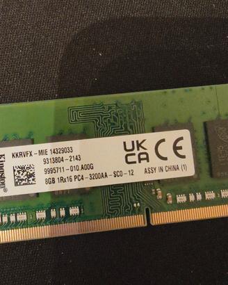 RAM ddr4 3200mhz 8gb - 16 GB 