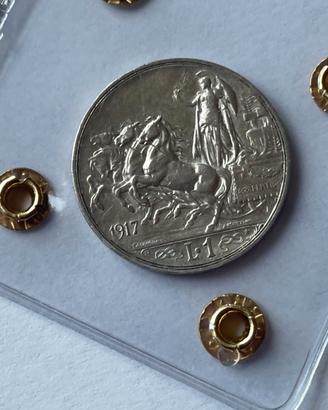 1 Lira 1917 Quadriga qSPL/FDC Collezione Valsecchi