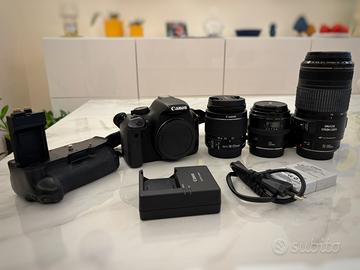 Kit completo Canon 550D 3 lenti 18-55, 70-300, 50