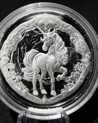 1 oncia 1OZ argento proof Fiji 2024 - Unicorno