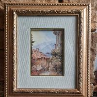 Dipinto in un'imponente cornice passe-partout