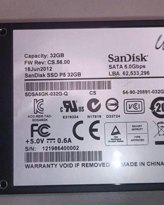 SanDisk SSD U100 32GB   codice 4