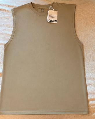 Canotta Asos beige smanicata