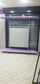 CARRELLO GRANDE CON PARETI DOGATE PER VETRINA