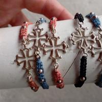 braccialetti con croce occitana in argento
