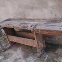 BANCO DA FALEGNAME TAVOLO ANTICO