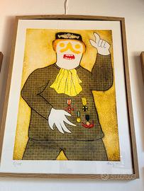 Enrico Baj - Serigrafia - Giudice Militare