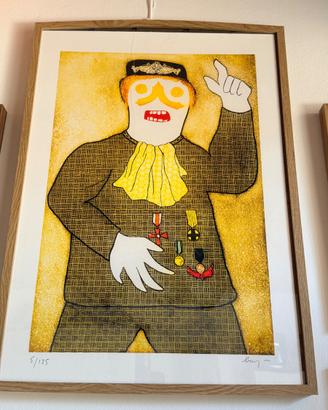 Enrico Baj - Serigrafia - Giudice Militare
