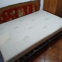 letto completo di rete ,1piazza e mezzo usato come
