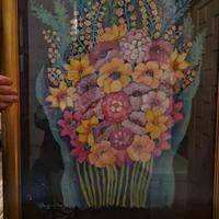 Quadro Guido Ragozzino Mazzo di Fiori anni 70