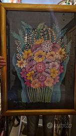 Quadro Guido Ragozzino Mazzo di Fiori anni 70