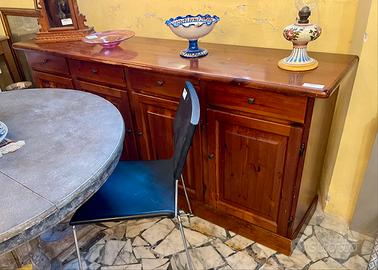 credenza madia in legno massello 195x45 H87