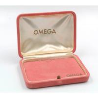 Omega Scatola in Pelle Scamosciata Rosa Vintage