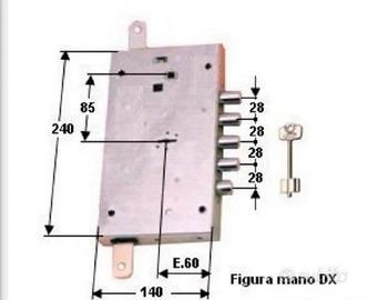 Serratura porta blindata marca cerutti 4000