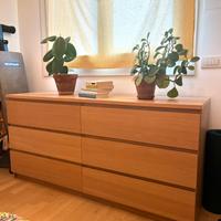 Cassettiera Malm ikea rovere