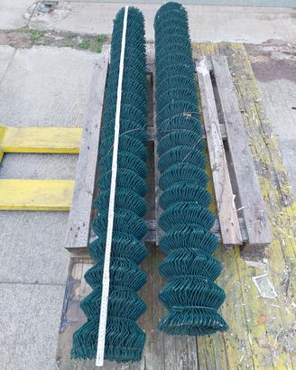2 rotoli rete metallica 180 cm. plastificata verde