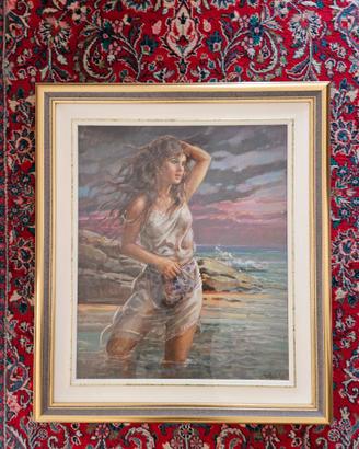Quadro "La Figlia del Mare" di Silvio Crespi.
