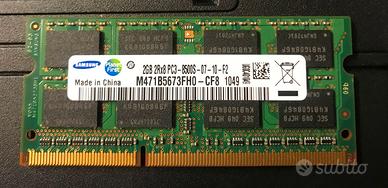 2 Ram Samsung da 2 GB, DDR3