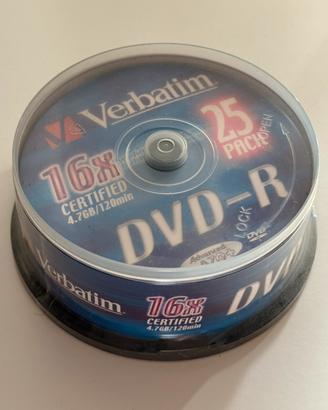 DVD R  VERBATIM   16x 4.7 GB Conf. 25 pezzi