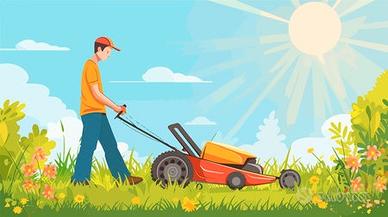 Sfalcio erba pulizie