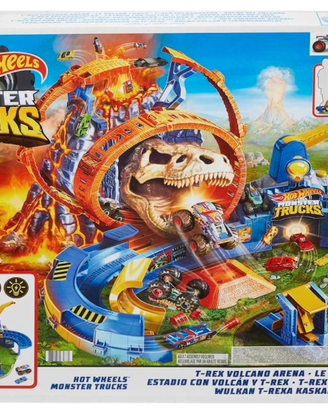 Pista Hot Wheels - Monster Trucks - T-Rex Vulcano