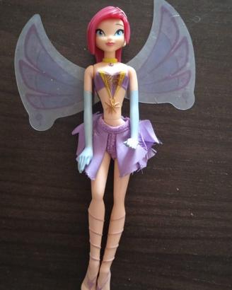 action figure bambola winx rainbow con ali
