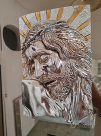 Quadro con Volto di Cristo in Argento 