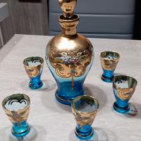 Set Liquore Vintage Vetro di Murano e Oro Zecchino