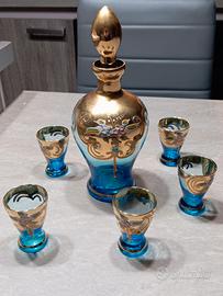 Set Liquore Vintage Vetro di Murano e Oro Zecchino