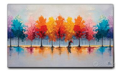 Quadro Alberi multicolore 