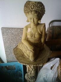 Statua orientale + soprammobili