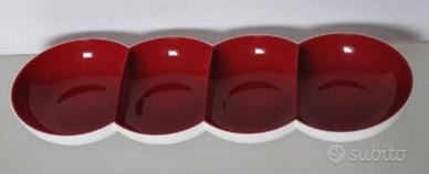 Antipastiera Tupperware allegra rossa e bianca 