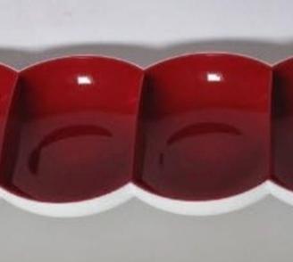 Antipastiera Tupperware allegra rossa e bianca 