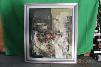 Dipinto olio su tela – composizione con frutta – a