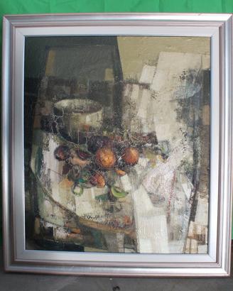 Dipinto olio su tela – composizione con frutta – a