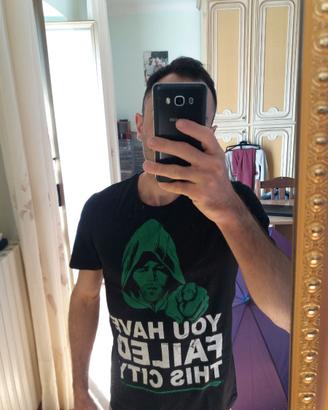 t-shirt nera logo arrow di stephen amell taglia S